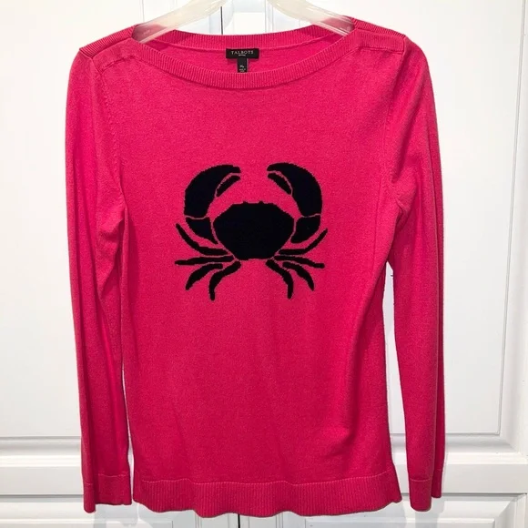 Talbots Fuchsia Lightweight Knit Top 3/4 Sleeve Sz Medium Petite - Picture 3 of 7